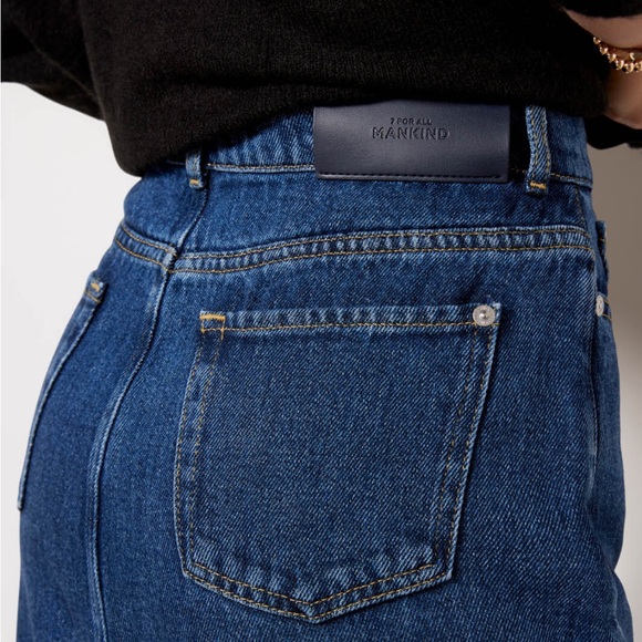 7 For All Mankind Maxi Skirt in Blue Note - Picture 4 of 9